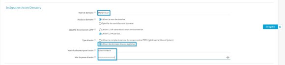 Capture d'écran Intégration PRTG Active Directory