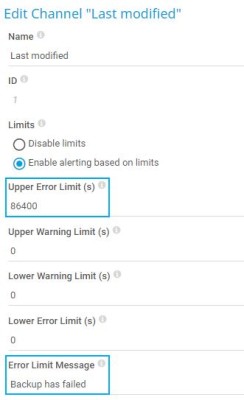 Canal de edição de capturas de tela do PRTG