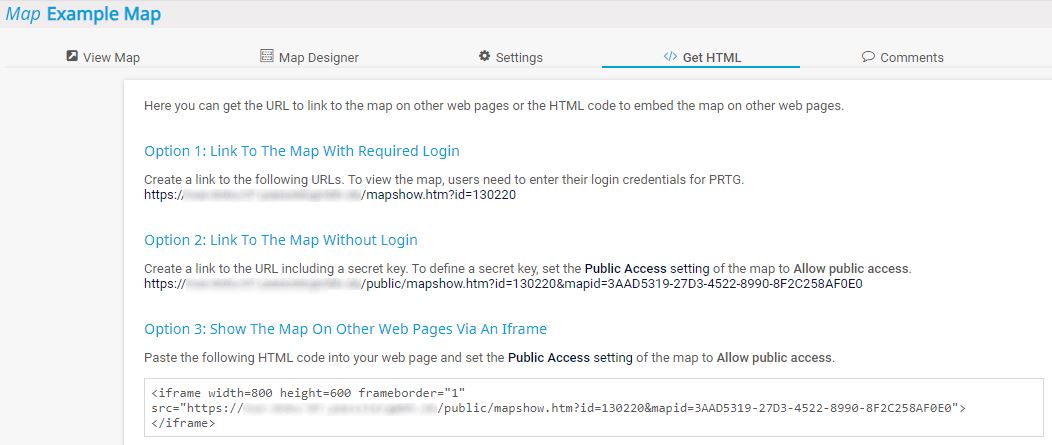 PRTG Screenshot example map