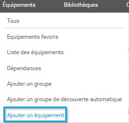 Capture d'écran PRTG ajouter un appareil