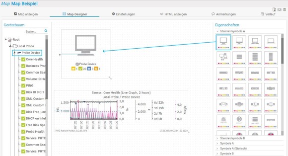 PRTG Screenshot Beispiel Map