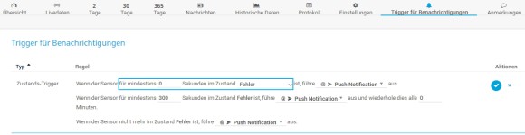 Trigger für Benachrichtigungen von PRTG-Screenshots