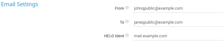 PRTG Screenshot email settings