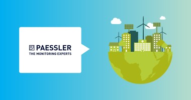 Paessler Logo with a green world
