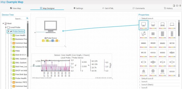 PRTG Screenshot example map