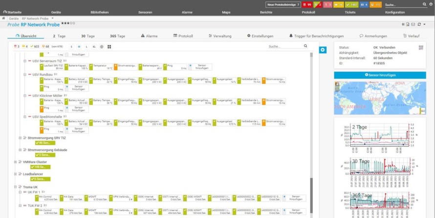 Monitorando fontes de alimentação com o PRTG na Truma