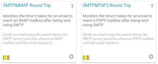 PRTG screenshot email round trip sensors