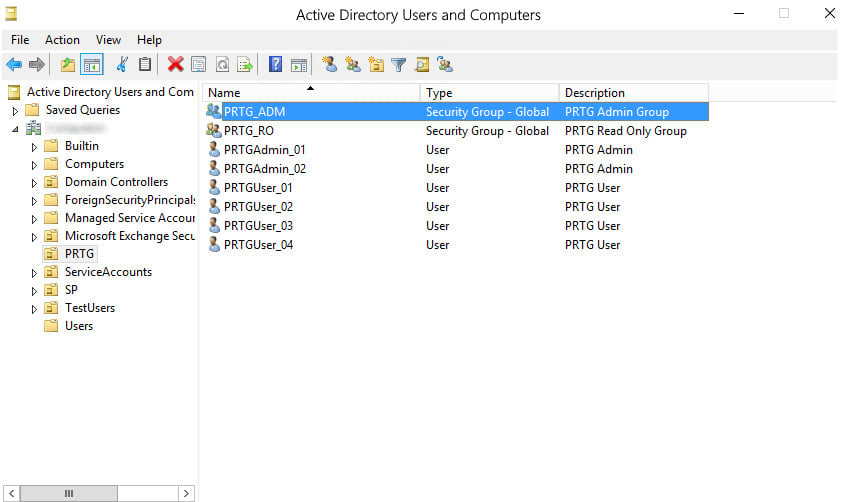 Pasta do Screenstho Active Directory