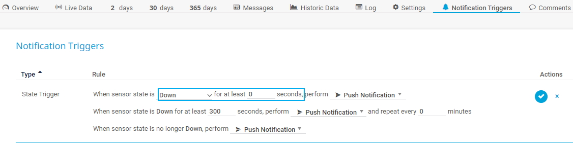 PRTG screenshot notification triggers