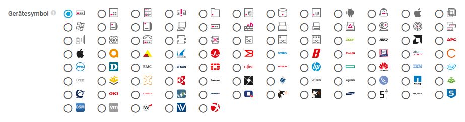 PRTG Screenshot Gerätesymbol