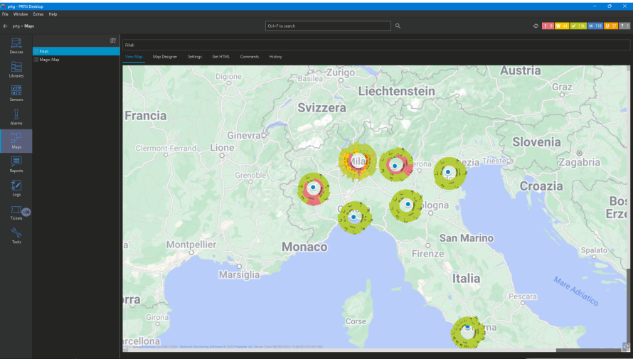 Banca Profilo Bildschirmfoto Geomap