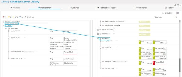 Captura de tela do PRTG para adicionar nós de biblioteca