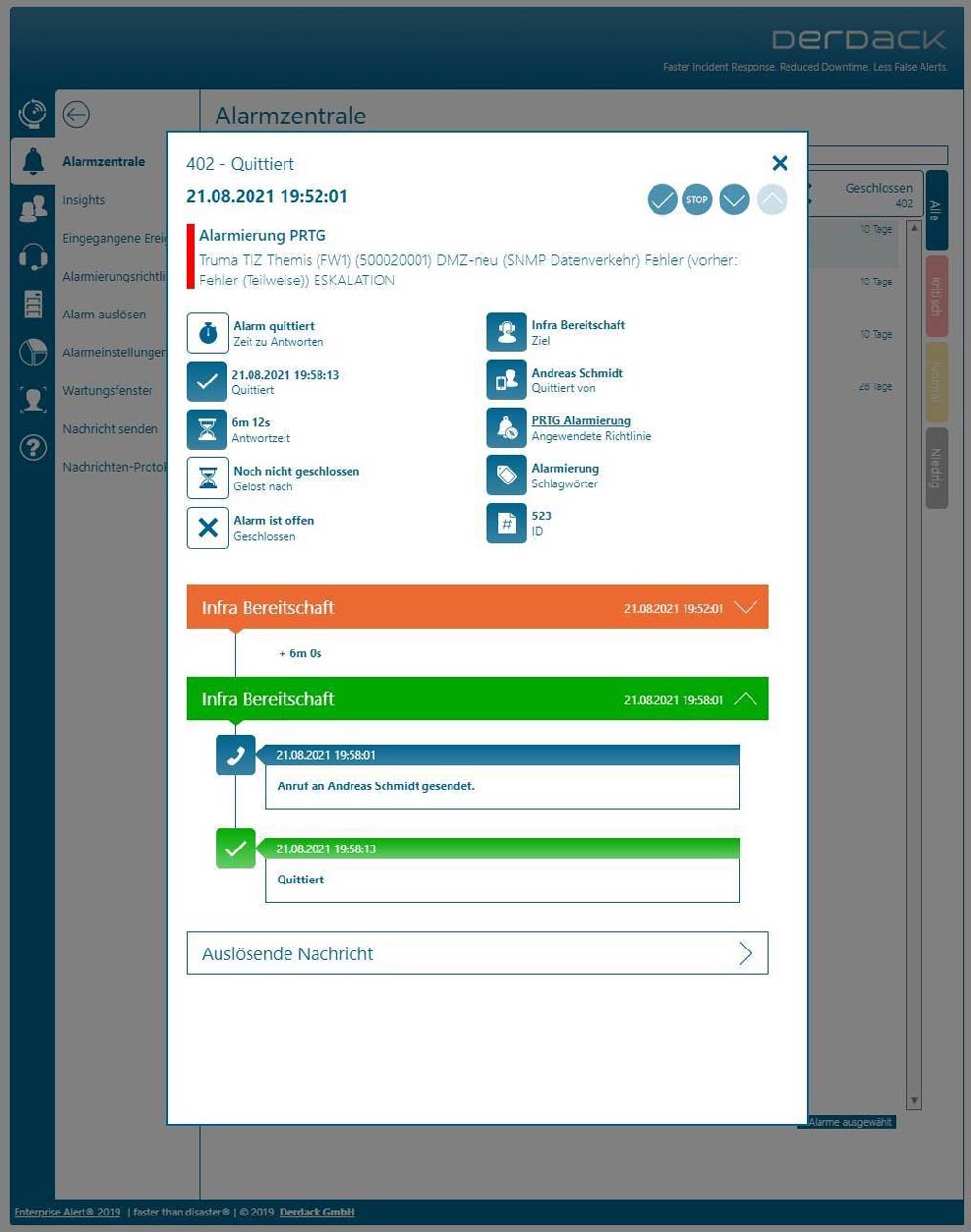 Paessler PRTG e Derdack Enterprise Alerts trabalhando juntos