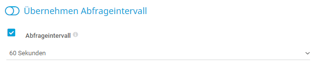 PRTG Screenshot Vererbung Abfrageintervall