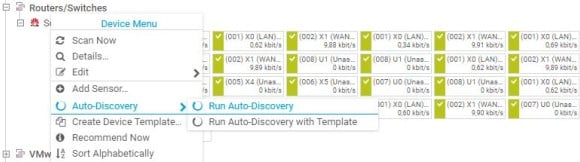 Screenshot PRTG Run Auto Discovery