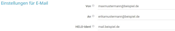 PRTG Screenshot E-Mail-Einstellungen
