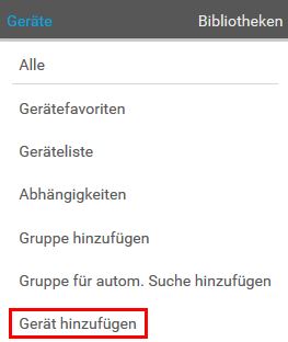 PRTG Screenshot Gerät hinzufügen