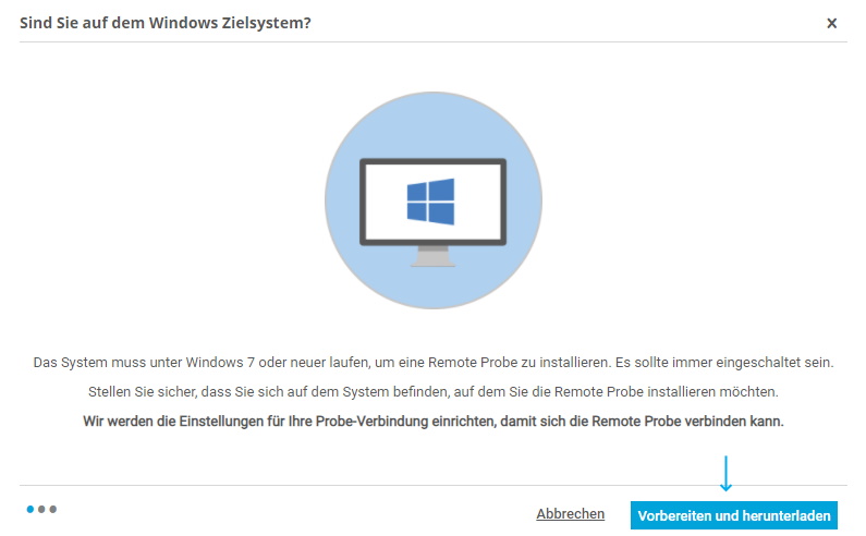PRTG Screenshot Download-Fenster