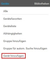 PRTG Screenshot Gerät hinzufügen