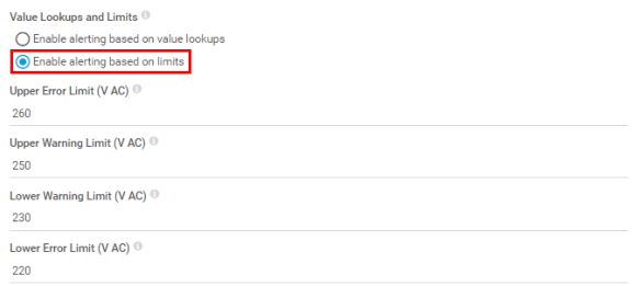 PRTG Screenshot value lookups and limits