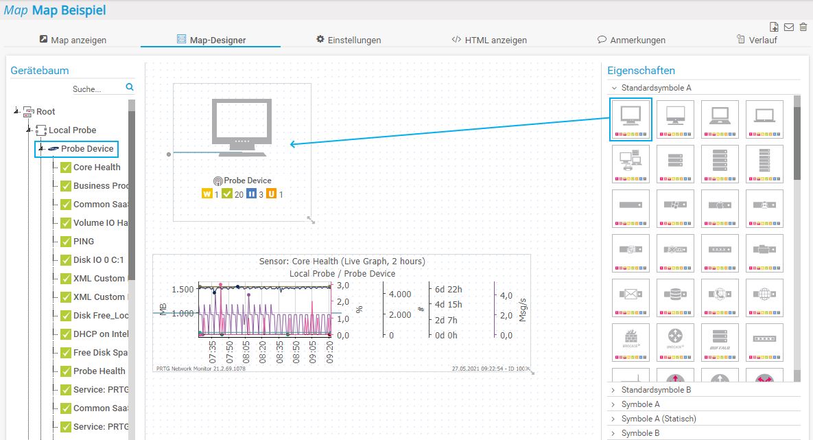 PRTG Screenshot Beispiel Map