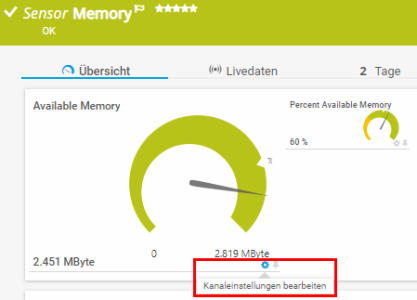 Bildschirmfoto Sensor Memory