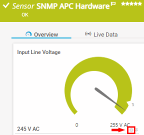PRTG Screenshot sensor SNMP APC Hardware