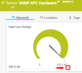 PRTG Screenshot Sensor SNMP APC Hardware