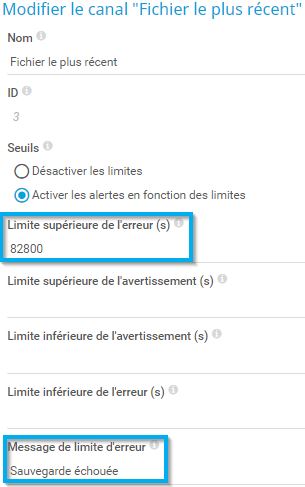 PRTG Screenshot edit channel "newest file" (canal d'édition des captures d'écran de PRTG)