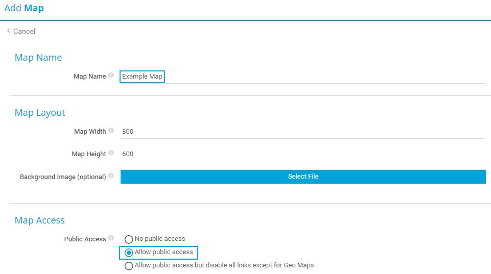 PRTG Screenshot add map